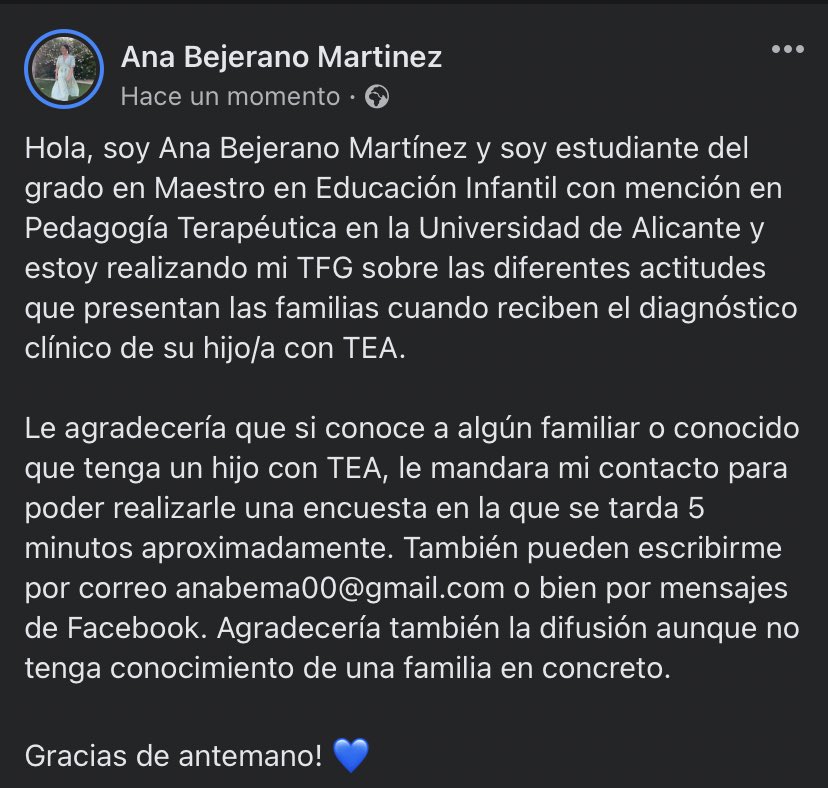 anabejemar's tweet photo. Agradecería que lo difundierais para poder llegar a más gente. 
También pueden contactar por un mensaje directo de aquí. 
Gracias!!💙 https://t.co/KSeWZiPFzW