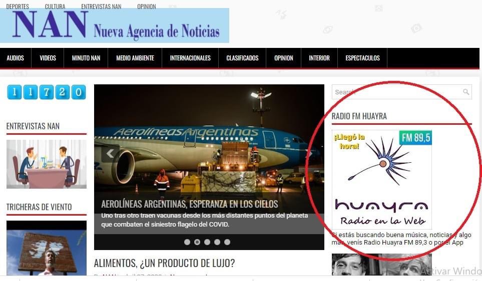 HuayraRadio's tweet photo. La Nueva Agencia de Noticias nos honra con estar en su portal, gracias totales por la incorporación https://t.co/FG8y8pnCH1 https://t.co/qDI8B7xWiz