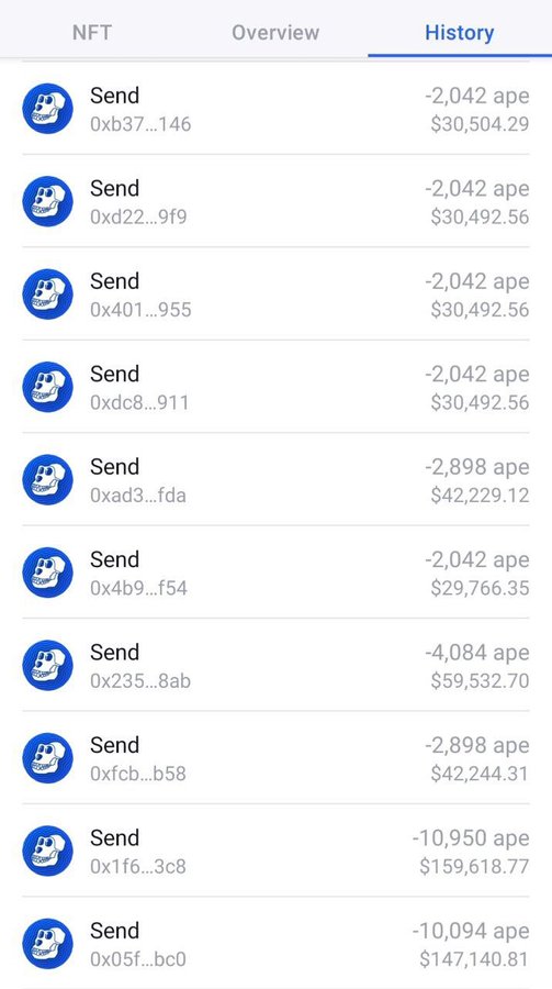 ape_coiner's tweet photo. You’ll receive $10,000

I’m giving $10,000 in   $APE   Or $ETH to the first 3800 people who follows and retweets!!

#NFT  ❤️❤️❤️ https://t.co/DRRP8xc2hu