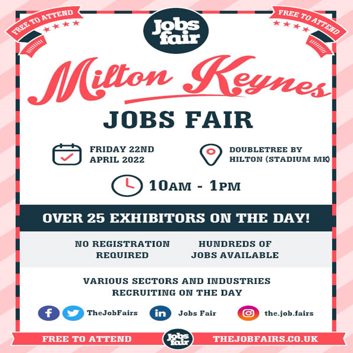 Are you interested to gain some experience?
Do not miss #MiltonKeynes #JobsFair to explore the best opportunity for you.
#uniofbeds #Careers #Employability #GraduateJobs  #Jobs #Undergraduate #Postgraduate #Luton #Bedford #Bedfordshire #BedsSU  #recruitmentopportunities