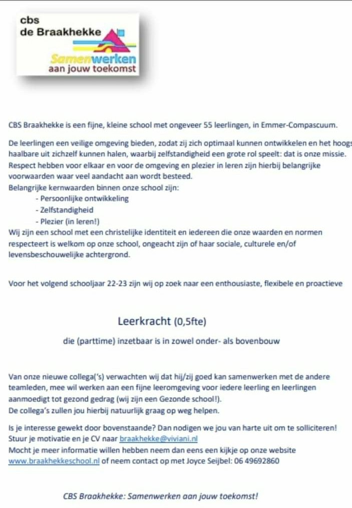 samenbinden's tweet photo. #vacature #basisschool #drenthe https://t.co/ik0tJybBdu