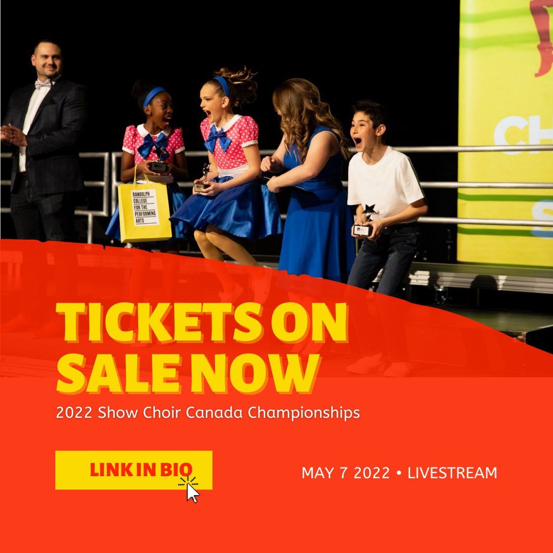 It's official: the 2022 Show Choir
Canada Championships tickets are on sale now! Link
in bio. #scc2022
-
#showchoircanada #showchoir #show #choir #canada
#glee #gleek #sing #dance #compete