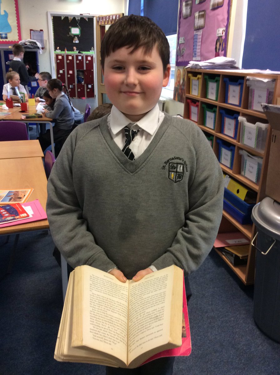 StBernsPrimary's tweet photo. John achieved his personal goal to complete Homecoming . Great dedication John ! #readingforpleasure #3EL # https://t.co/R74A8LBqNv