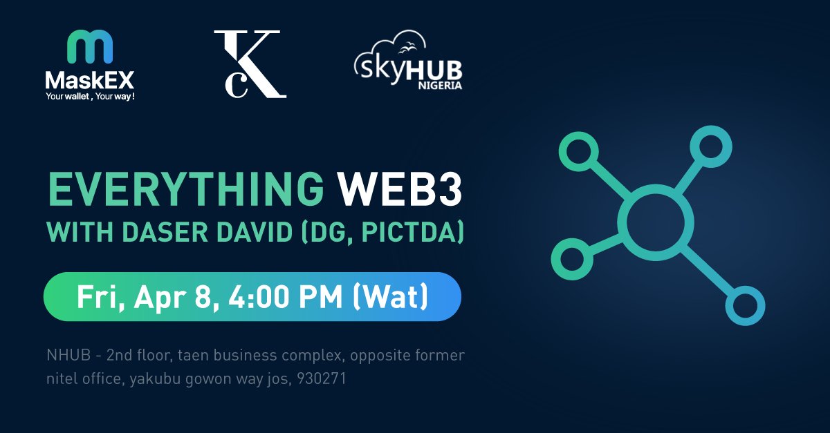 MaskEXGlobal's tweet photo. 💡Though it was a while ago when MaskEX sponsored a row of #Crypto educating seminars in #Africa, we never left the region. Today in the same city, at 4 p.m., the general director of PICTDA @oluwadaser will present the fundamentals of Web3 and MaskEX wallet. 
#MaskEXWallet  #nHub https://t.co/estQ3ftOUc