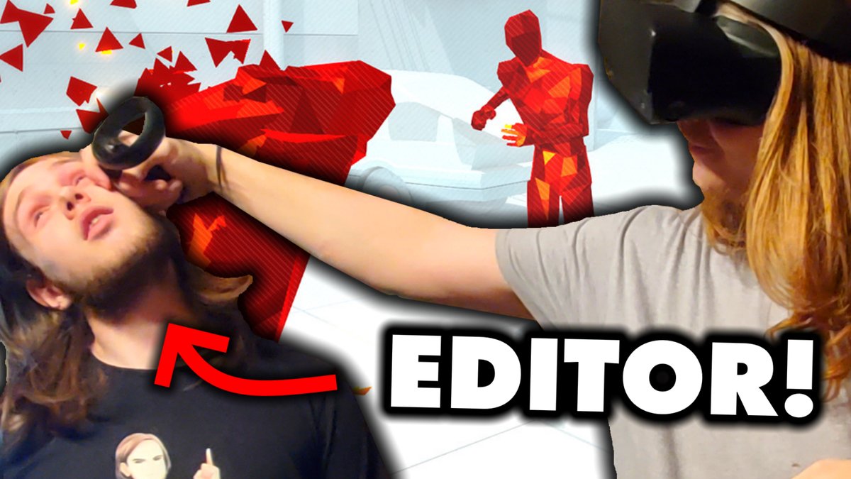 SatireTravesty's tweet photo. Uploaded a VR new vid, may have accidentally punched @Real_Kanallaman  in the face (Sorry) 😂 Link to channel in bio! 

#VR #letsplay https://t.co/YdG0lSuY5X
