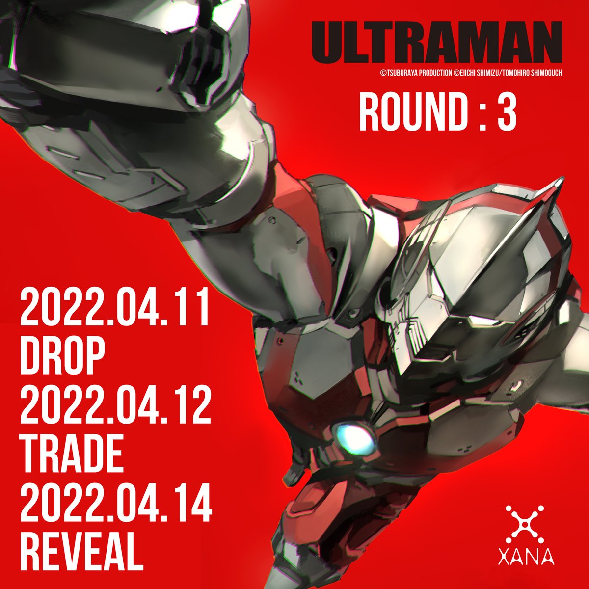 xana_net's tweet photo. The time has come!! 🚀
ULTRAMAN #GameFi #NFTdrop Round 3 🔥

⏰2022.04.11 11:00 (UTC) = DROP
⏰2022.04.12 11:00 (UTC) = TRADE
⏰2022.04.14 11:00 (UTC) = REVEAL
🏷Mint : 0.12 $ETH

#Whitelist winner will receive E-mail within 24h⏰

and...
🎊Netflix season 2 will start on 04.14!📺 https://t.co/E92hSForG0