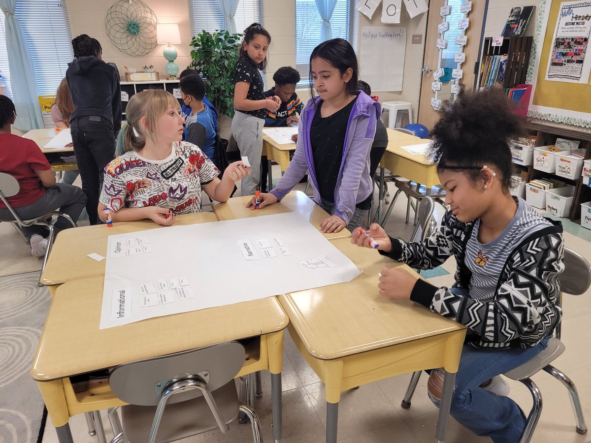 Ms_Brickey4's tweet photo. Working on reviewing the genres of writing! So proud of how hard they are working! @rwswildcats https://t.co/EbuDkediJS