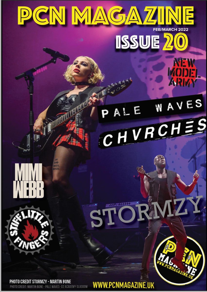 patchchordnews's tweet photo. COMING SOON IN OUR NEXT ISSUE 20 
Mimi Webb / CHVRCHES / Stormzy / PALE WAVES / Stiff Little Fingers / New Model Army plus much more music news #pcnmagazine #patchchordnews @mimiwebb @CHVRCHES @palewaves @RigidDigits @martinbone https://t.co/HskypdYnaD