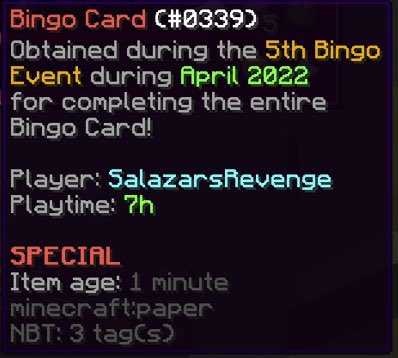 Nucleaic's tweet photo. @skyerzz @Level4glitcher Any chance you’d be able to pull up lowest-time statistics in the future? This is my first bingo I’ve really enjoyed, simply by going for a low time - strategising, planning and executing. Managed to get a 7h card for that.

And yes, I believe the lowest time is 5:50:00. https://t.co/xT7MYx8KKS