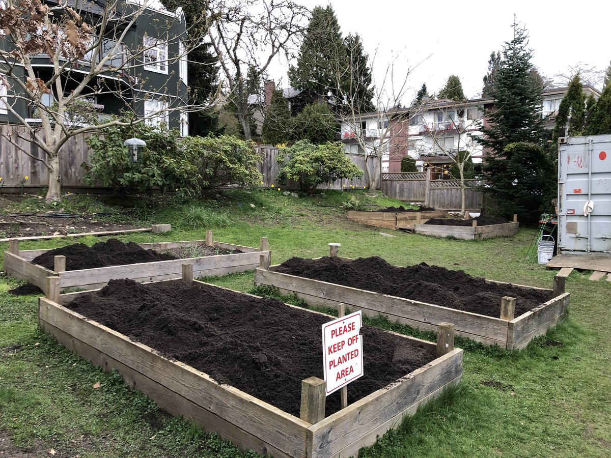 Hard workers helped Ms. Keogh move a lot of soil into our vegetable garden beds, and filled up the new butterfly garden! “Many hands make light….er work.”