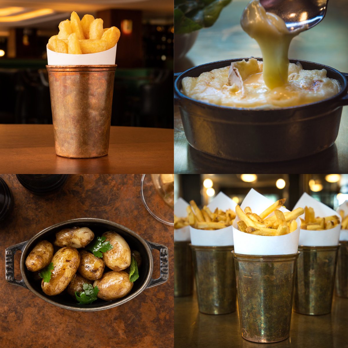 The power of the potato 🥔 ⁣ We've perfected potatoes in four ways for all kinds of spud enthusiasts. From our Triple-cooked chips and Beef dripping fries to our Tunworth mash and Buttered new potatoes. ⁣Tell us your favourite ⬇️