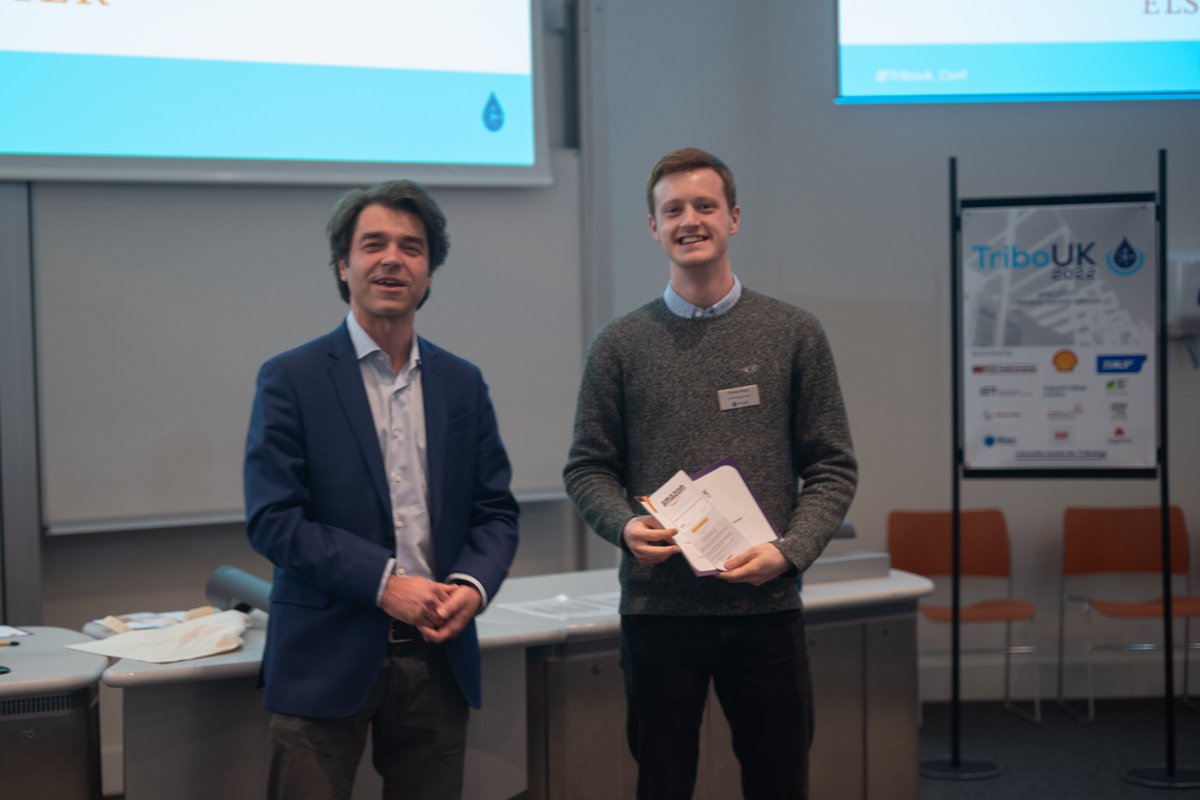 Tribouk_Conf's tweet photo. Congratulations to the winners of TriboUK's poster competition! #tribouk https://t.co/Xrlwu4wR9N