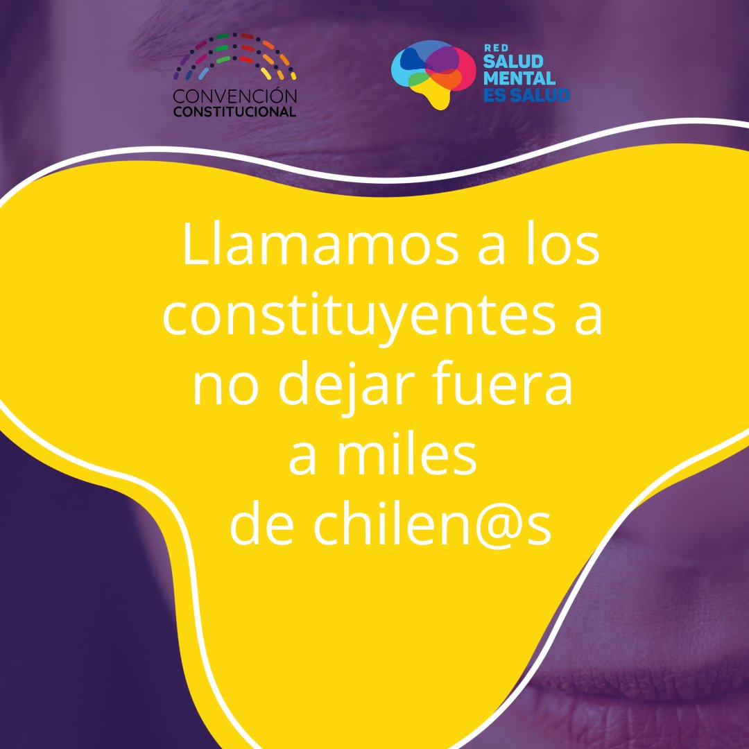 SaludMental_cl's tweet photo. 🚨Ayúdanos🚨
La salud mental está peligrando como derecho fundamental
La Convención excluyó el articulado que la incorporaba
La alternativa: integrar una indicación que genera políticas y programas y que promueve el aumento progresivo de su financiamiento
#SaludMentalesSalud https://t.co/fwhfrL6o5u