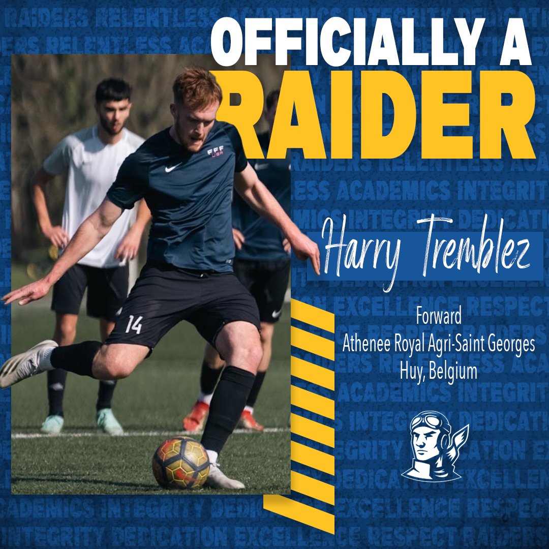 rscraiders's tweet photo. 𝒮𝒾𝑔𝓃𝑒𝒹🖋

Welcome 𝗛𝗮𝗿𝗿𝘆 𝗧𝗿𝗲𝗺𝗯𝗹𝗲𝘇 to @RSC_MSoccer. Tremblez comes to RSC from overseas in Belgium. He will be an addition to the Raiders this fall as a forward.⚽

#iamaRAIDER | #RAIDERstandard https://t.co/ZU0RMiQR1c