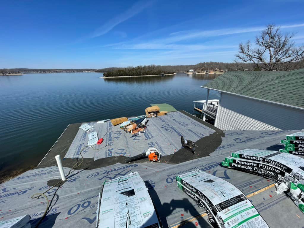 AtlasRoofing's tweet photo. Is there anything better than a roofing job with a beautiful view? Thanks for sharing, Black & White Roofing! #RoofViews #AtlasShingles https://t.co/LQQBppHrKF