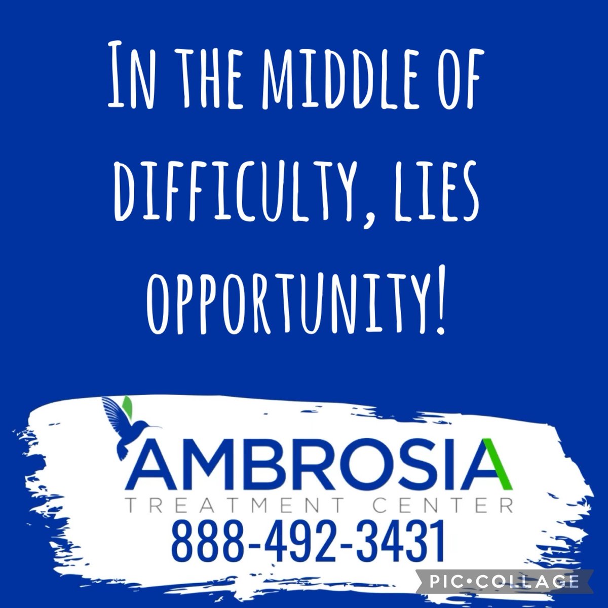 AmbrosiaTC's tweet photo. Take advantage of the opportunity! #ambrosiatc #mentalhealthawareness #thereishope #recovery #sober https://t.co/qYc6wHQo0Q
