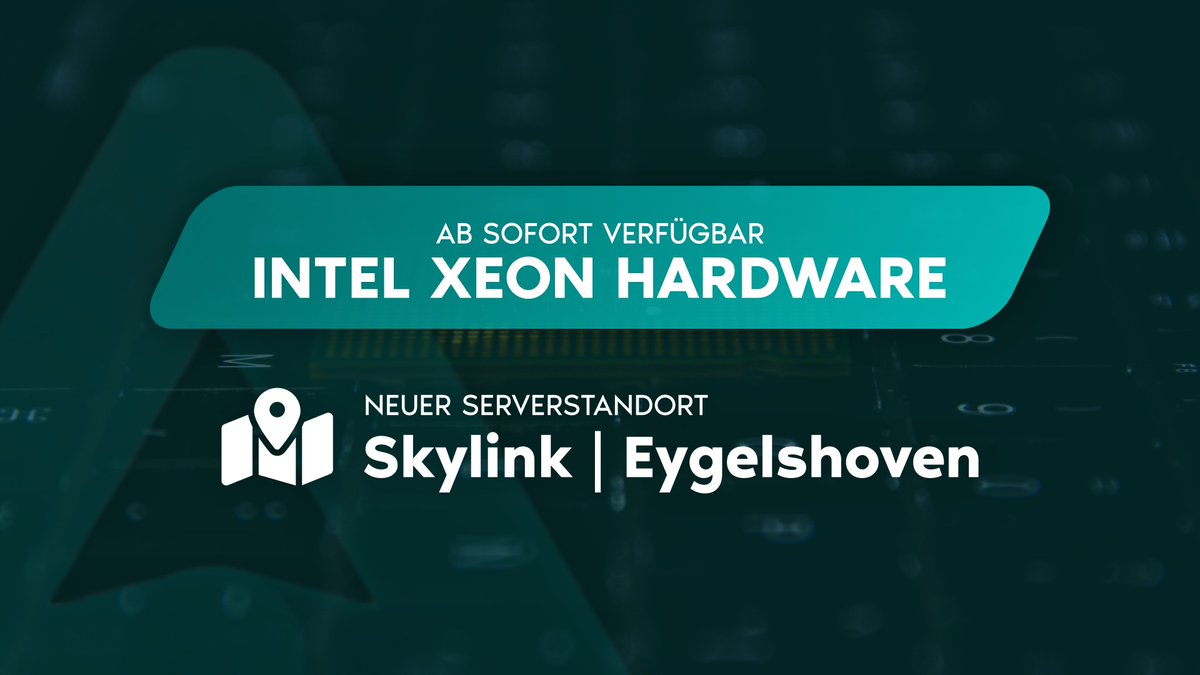 AlveonIo's tweet photo. NEU 🚀 Intel Xeon Hardware

Ab sofort steht unser Standort Skylink mit leistungsstarker Hardware zur Verfügung!
Um das zu feiern, gibt es auf all unsere Skylink Root-Server Pakete bis zu 50% Rabatt!

➥ https://t.co/VEV9eGlVHB https://t.co/9YqW5NAUuA
