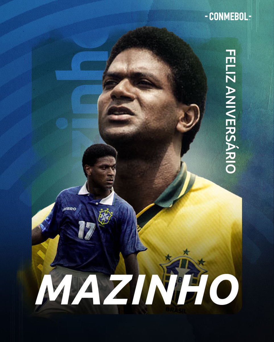 copaamerica_POR's tweet photo. Hoje é aniversário do grande Mazinho, que fez história com a camisa de vários clubes e da @CBF_Futebol! 🎉🙌🏻

⭐️ Campeão da CONMEBOL @CopaAmerica 1️⃣9️⃣8️⃣9️⃣ 🏆

⭐️ Campeão da Copa do Mundo 1️⃣9️⃣9️⃣4️⃣ 🏆

Parabéns, @Mazinho__17! 👏🏻

#AcrediteSempre https://t.co/8l4WgJhi64