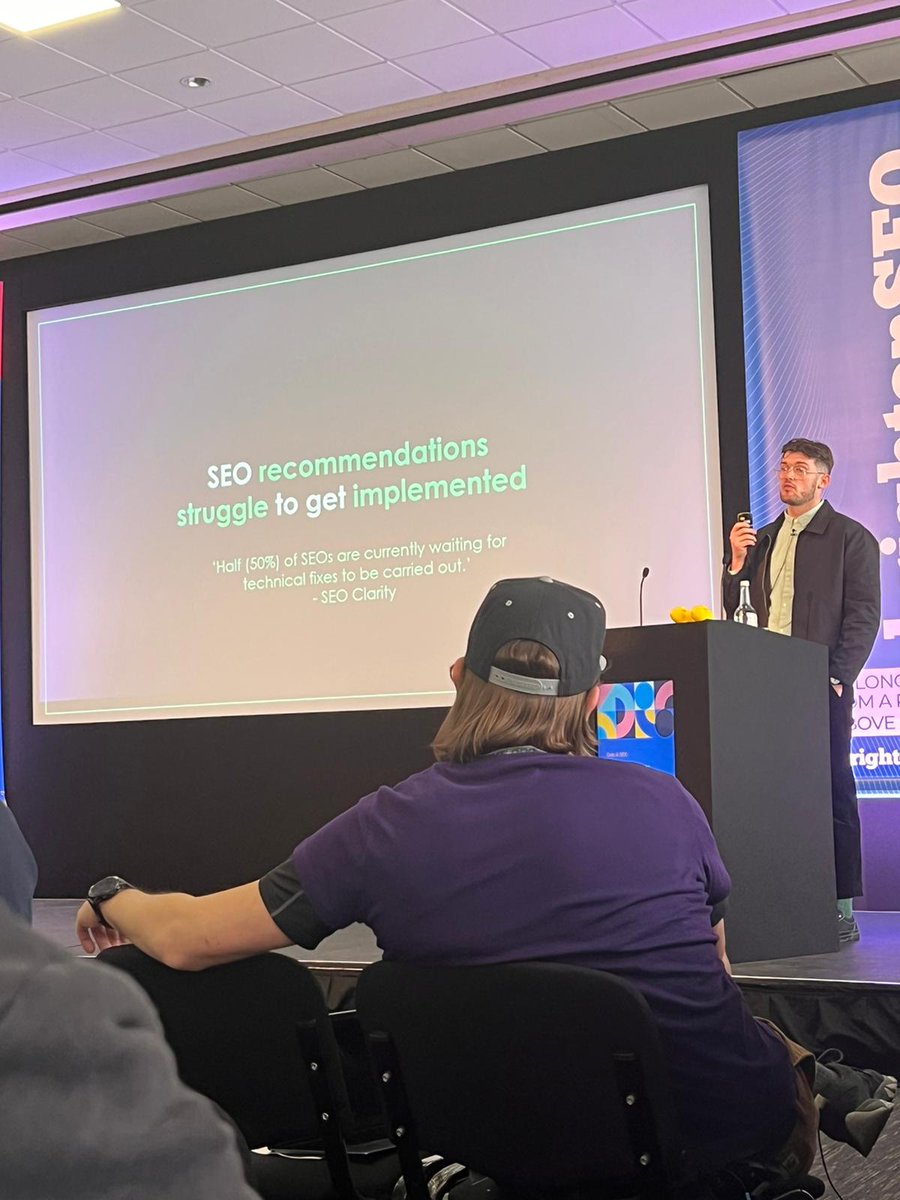 icrossing_uk's tweet photo. “A common problem we face is that our SEO recommendations are often not implemented.” @HarryOReally2
#BrightonSEO #SEOimplementation https://t.co/b23rgqrapJ