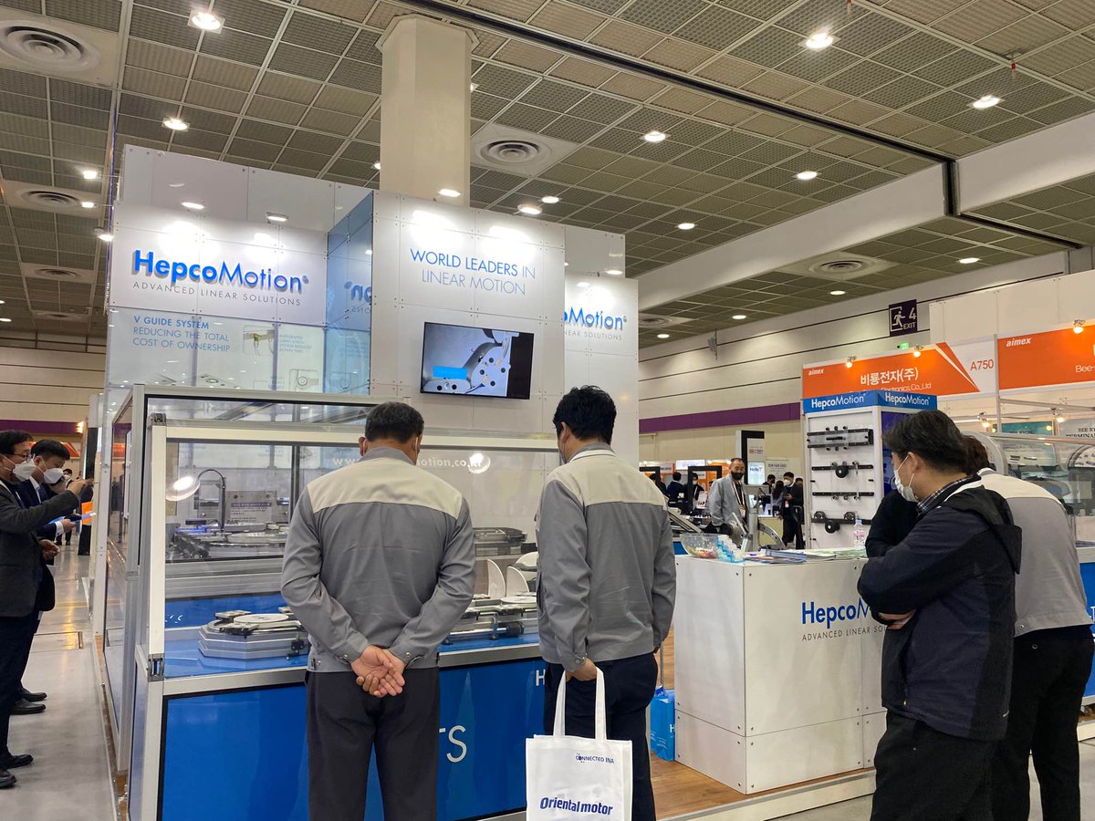 HepcoMotion's tweet photo. As Aimex in Seoul comes to a close, it ends a great week of exhibiting our technologies. This is just the beginning of our exciting 2022 exhibition schedule so check out our list of upcoming shows here: https://t.co/zE4pIF8mul
#Aimex #exhibition #tradeshow #HepcoMotion https://t.co/9NWiX4ujW2