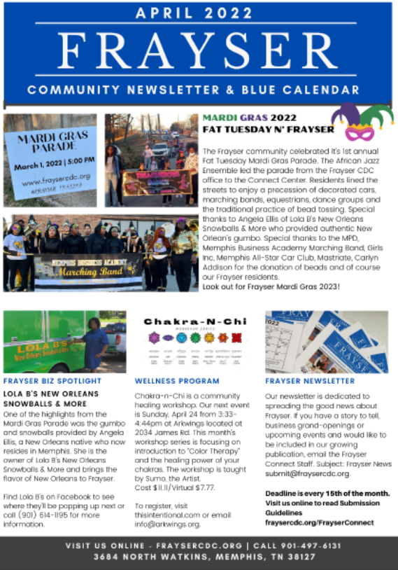 fraysercdc's tweet photo. April newsletter from @frayserconnect https://t.co/7TKgiHqqPV