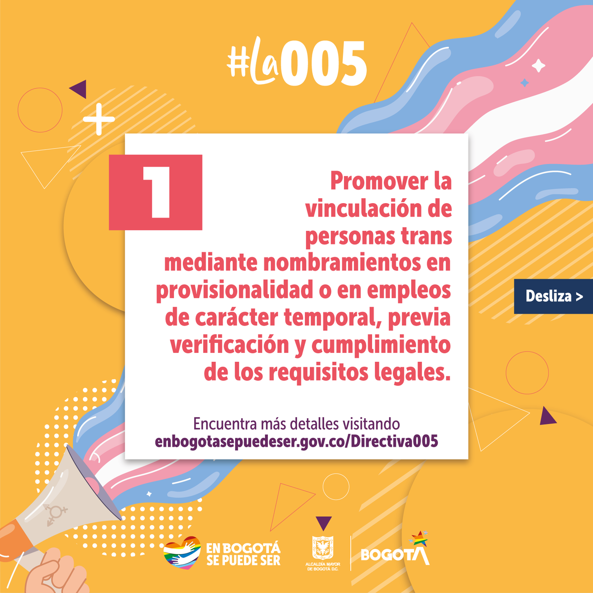 SePuedeSer's tweet photo. #La005 contiene una serie de recomendaciones para que las entidades del Distrito contraten personas trans 🏳️‍⚧️. Desliza ⏩ para conocerlas https://t.co/DG2bRST9SK https://t.co/eGkM9OC5NO