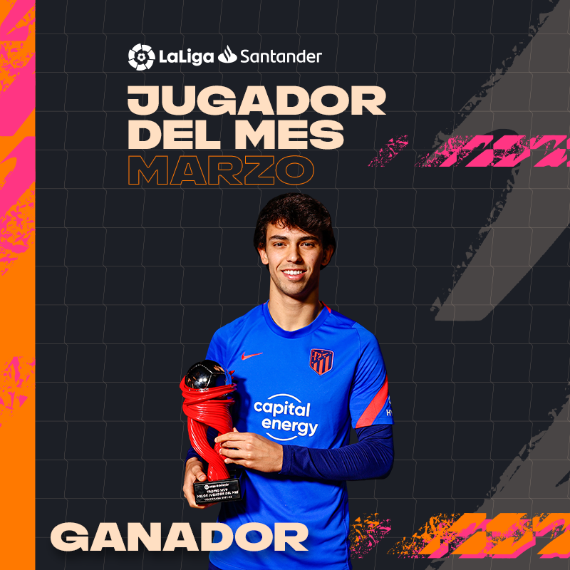 B24PT's tweet photo. João Félix foi eleito o melhor jogador do mês de março da La Liga ✨ https://t.co/r8zhDTIAyG