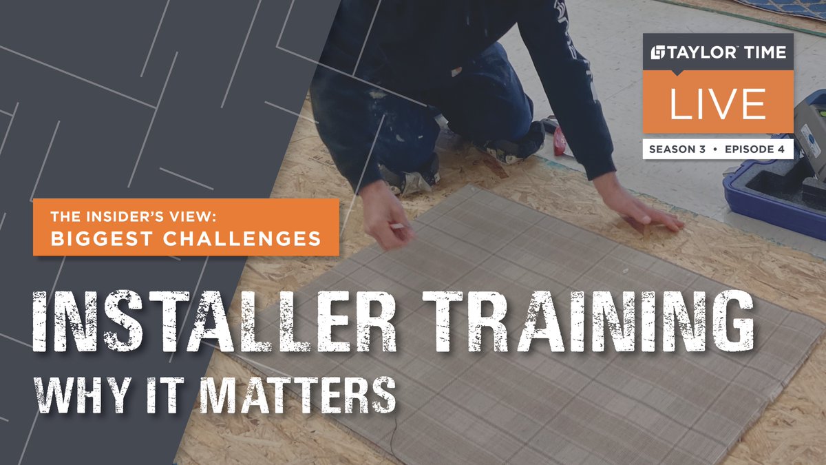 TaylorAdhesives's tweet image. lnkd.in/eDTwPPnn We will discuss this on Tuesday, April 18 at 11:30 a.m. EST #properinstallation #training with John McGrath of INSTALL &amp;amp; Robert Varden. &quot;In The News&quot; segment provided by Michael Chmielecki with Flooring Specialist mag. #TaylorAdhesives #WithYouEveryStep
