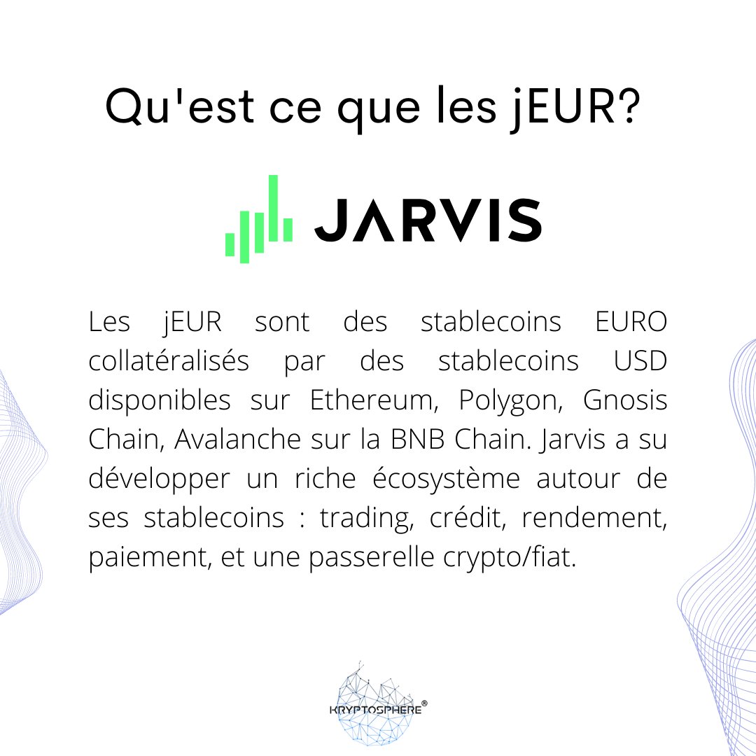 KRYPTOSPHERE_'s tweet photo. Le 15 avril à l’occasion du #KRYPTOSPHEREBlockchainSummit by DeVinci aura lieu un ✨Giveaway ✨de #jEUR par @Jarvis_Network.

Plusieurs autres surprises à venir 😉

N’attendez plus pour prendre vos places
👉 https://t.co/hU0DLoryCT🚀

Programme de la journée dans le thread 👇 https://t.co/UZpDDCJvhb