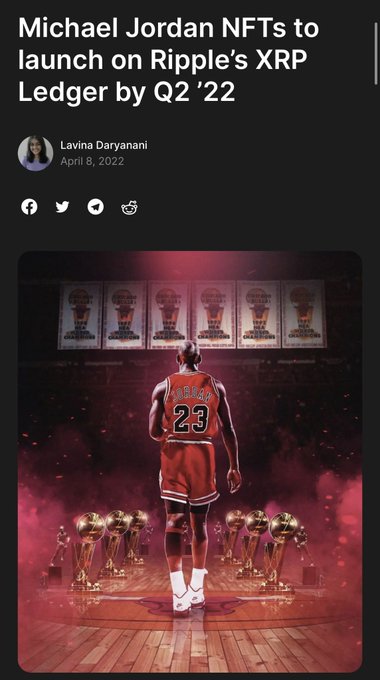 Michael Jordan Will Be Releasing NFTs On XRP 🤯  The GOAT Always Said He Likes Being The Best 🔥🔥🔥 https://t