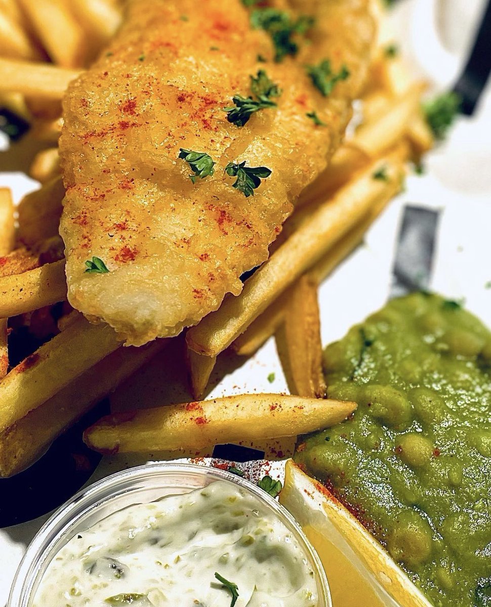 NorthernSoleFK's tweet photo. It’s Fish &amp; Chip Friday!! Pop in to HoH Food Hall for delicious fresh haddock in our light crispy batter, with chips, homemade tartare sauce &amp; northern caviar (aka Mushy Peas). We can also grill your fish instead of deep frying! 
#Northernsole #fishkitchen #fishandchips #seafood https://t.co/sQShknDldW