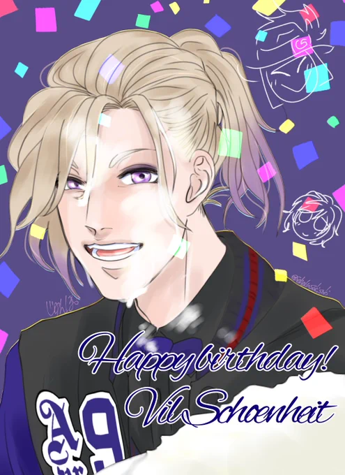 ヴィル様!
おめでとうおおおお♥️😆
#ツイステファンアート 
#ヴィル・シェーンハイト誕生祭2022 