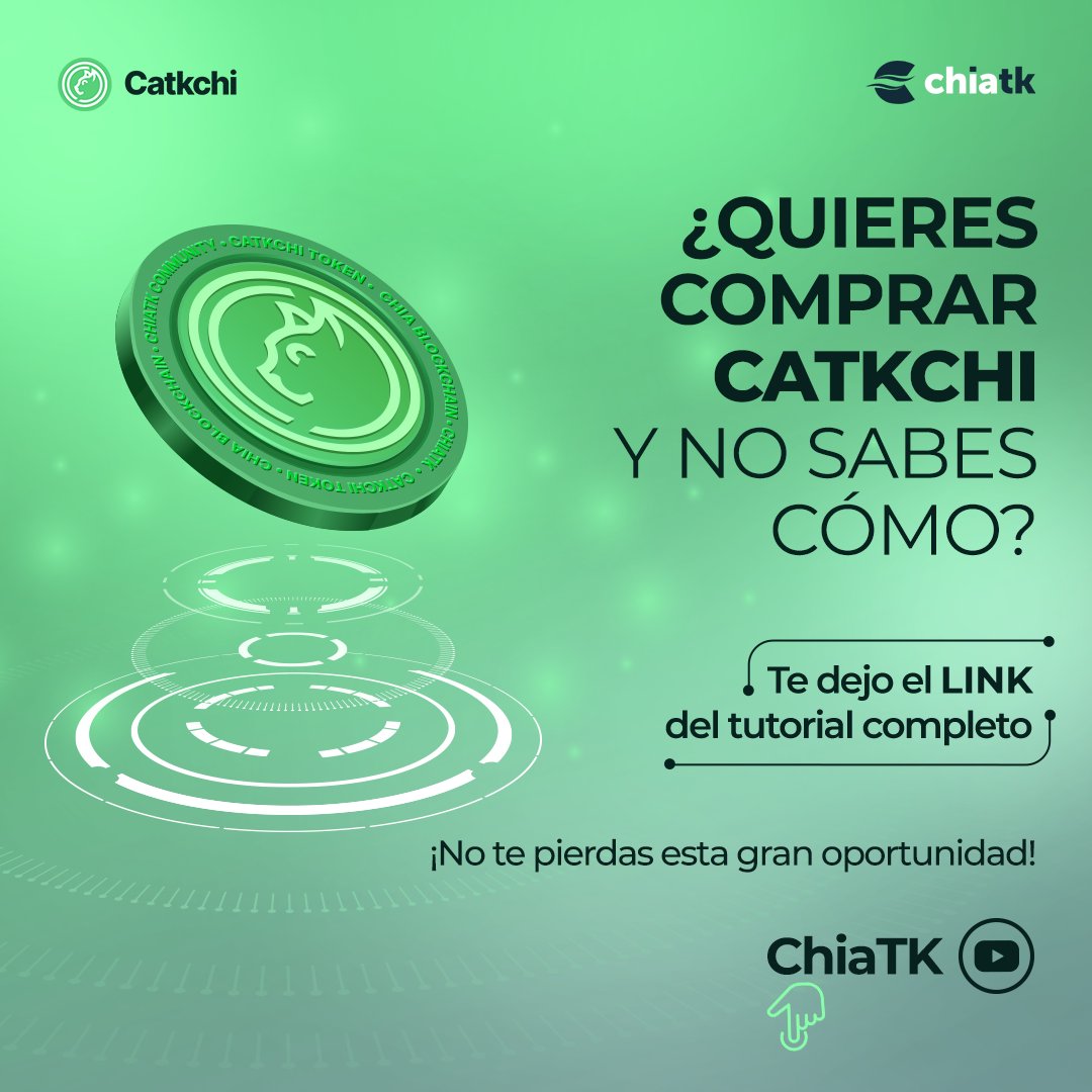 catkchi's tweet photo. ¿Quieres comprar #Catkchi y no sabes cómo?
No te preocupes...
👇¡Te dejamos el link del tutorial completo!👇
No te pierdas esta gran oportunidad!

https://t.co/Rb5nL4MOrF""" https://t.co/cICYIir1kj