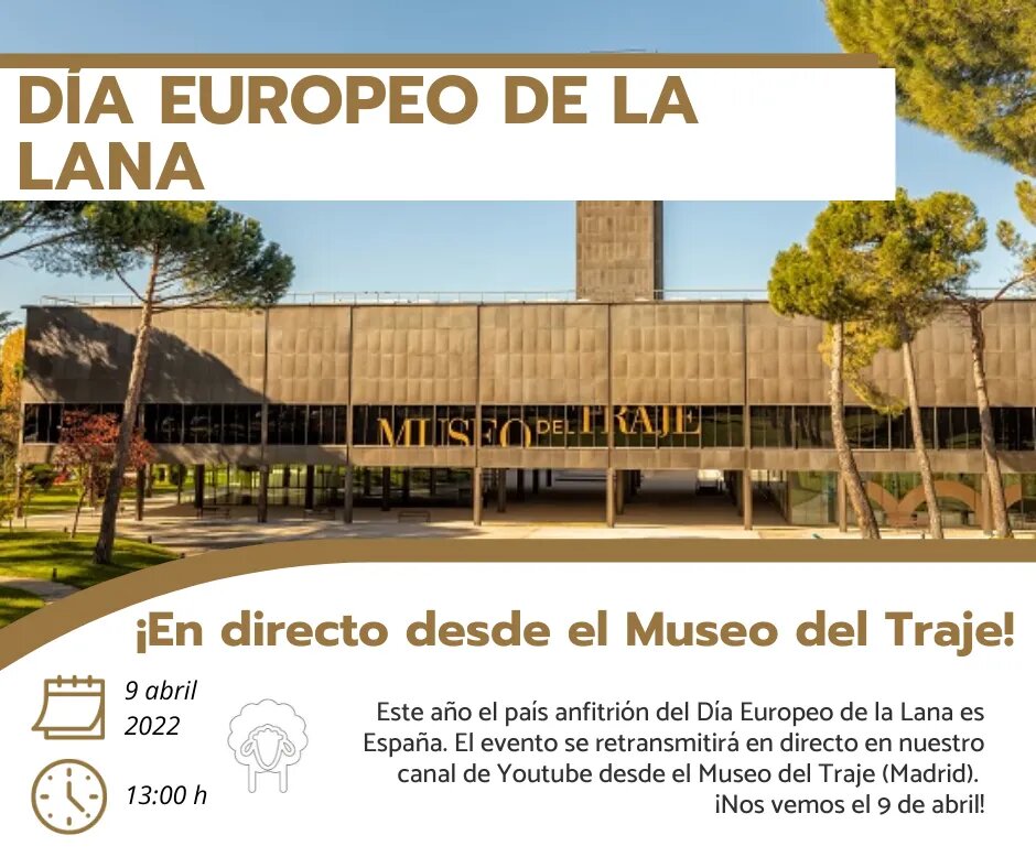 rfeagas's tweet photo. 🐑 España es el país anfitrión del II #DíaEuropeoDeLaLana, que se celebra mañana, 9 de abril.
🧶 Parte de la #programación del #evento se llevará a cabo en el @MuseodelTraje y se retransmitirá en #streaming a través de Youtube.
🔗 https://t.co/dyy9c9IRAP
#EWDay @TrashumanciayN https://t.co/iB4mUhBwII