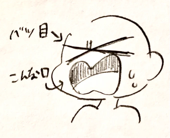 我輩がよく描いてる気がする表情。 