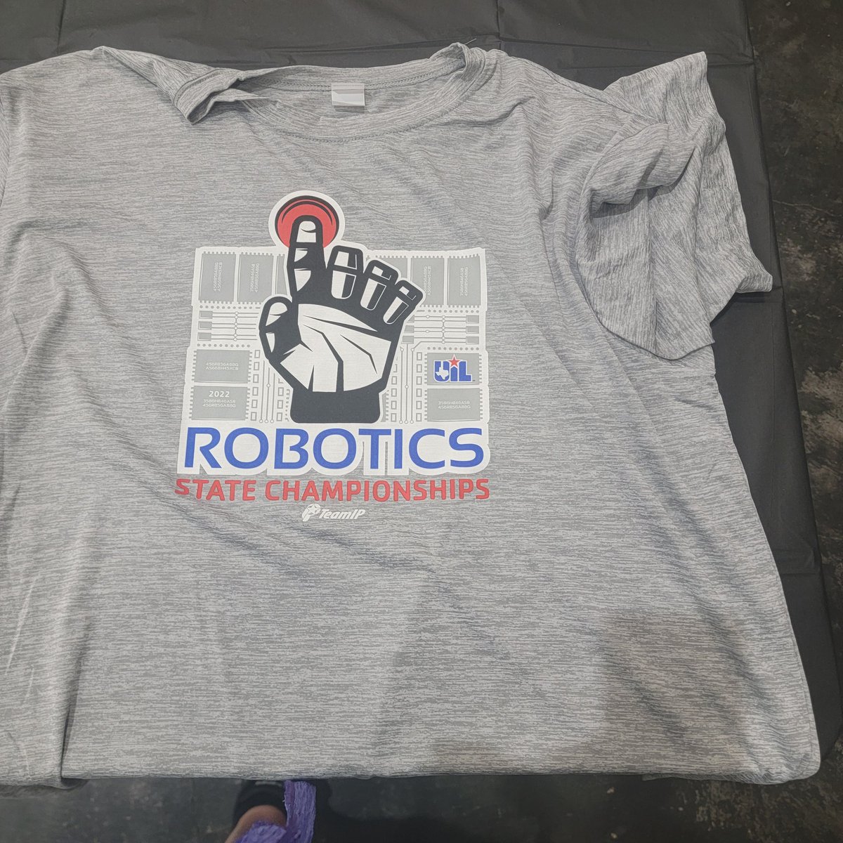 1255blarglefish's tweet image. Check out the state Champs swag you can buy from @teamip. Hats are 25, white hoodie is 67, black or gray hoodie are 70, short sleeve shirts range from 25 to 33 long sleeve  shirts 32 to 40. They have other things too located outside hall B. #omgrobots @FRCTeams