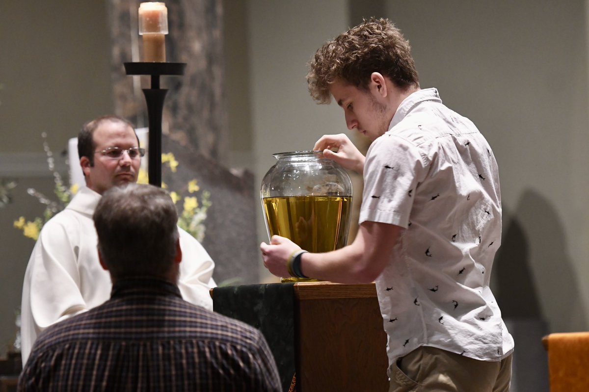 We celebrated the annual #Chrism Mass last night at the cathedral to bless the holy oils we will use for the coming year.