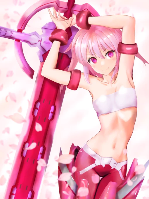 桜の散る前に、さくら夜露🌸
誕生日おめでとう✨🎉🎂🎊✨
#比良坂夜露生誕祭
#アリスギアお絵かき 