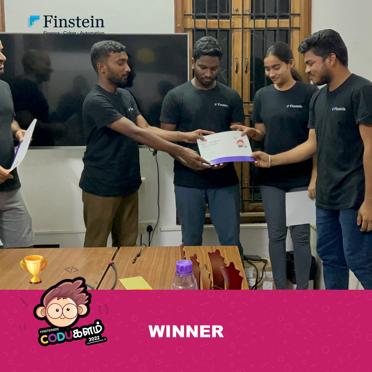 FinsteinA's tweet photo. Hearty congratulations to the winners of Codukalam 2022. (3/n) https://t.co/MhdAbzuEqI