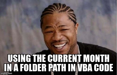 overflow_meme's tweet image. Using the Current Month in a Folder Path in VBA Code stackoverflow.com/questions/7179… #vba7 #vba #excel #ifstatement #save