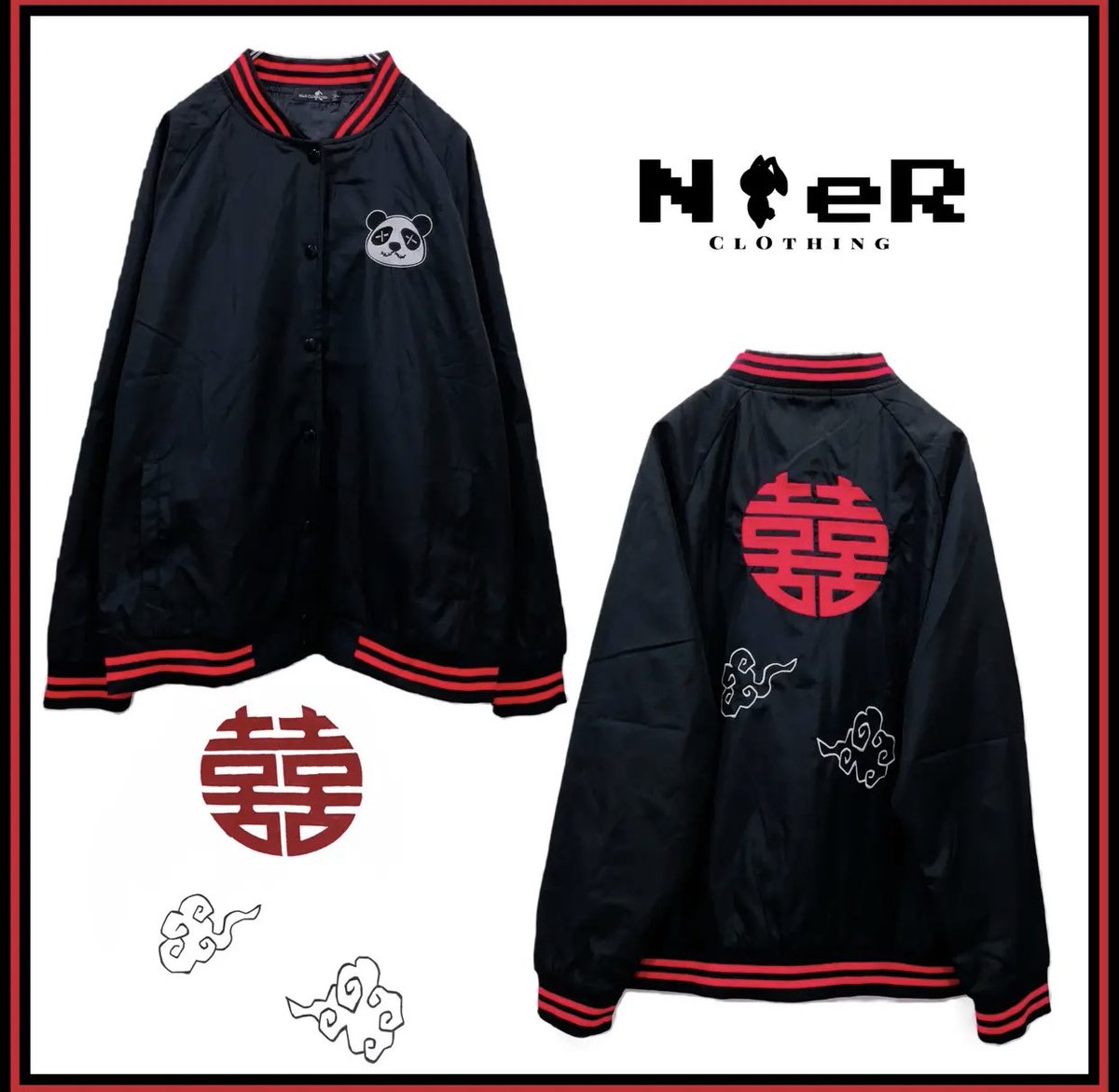 NieR_tokyo's tweet photo. 🎁本日〆切プレゼント企画🎁

【チャイナデザイン刺繍BLOUSON JACKET】

🎁3名様にプレゼント🎁

ユニセックスアイテムです🐰

◼応募方法
フォロー(@NieR_tokyo) &amp; RT
◼締切〆  本日24時

※鍵垢の方も対象内です。
是非ご参加ください🙇‍♂️🙇‍♀️ https://t.co/BrLaBcLm7S