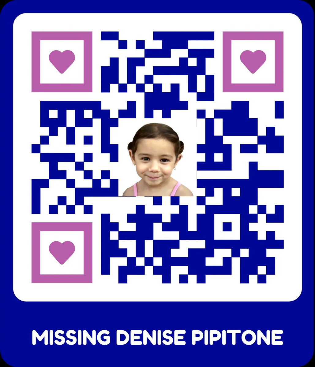 MissingDeniseMp's tweet photo. ❤️ CODICE QR #MissingDenise❣️
Fai stampare dal tipografo un adesivo oppure un adesivo magnetico da applicare sull’auto, sul tuo furgone, camper o camion, grazie 🙏

LINK Codice QR: https://t.co/tay2FTTuSc

#missing #italy #italia #Europe #Europa #Denise #DenisePipitone https://t.co/d7J5SP3O4m