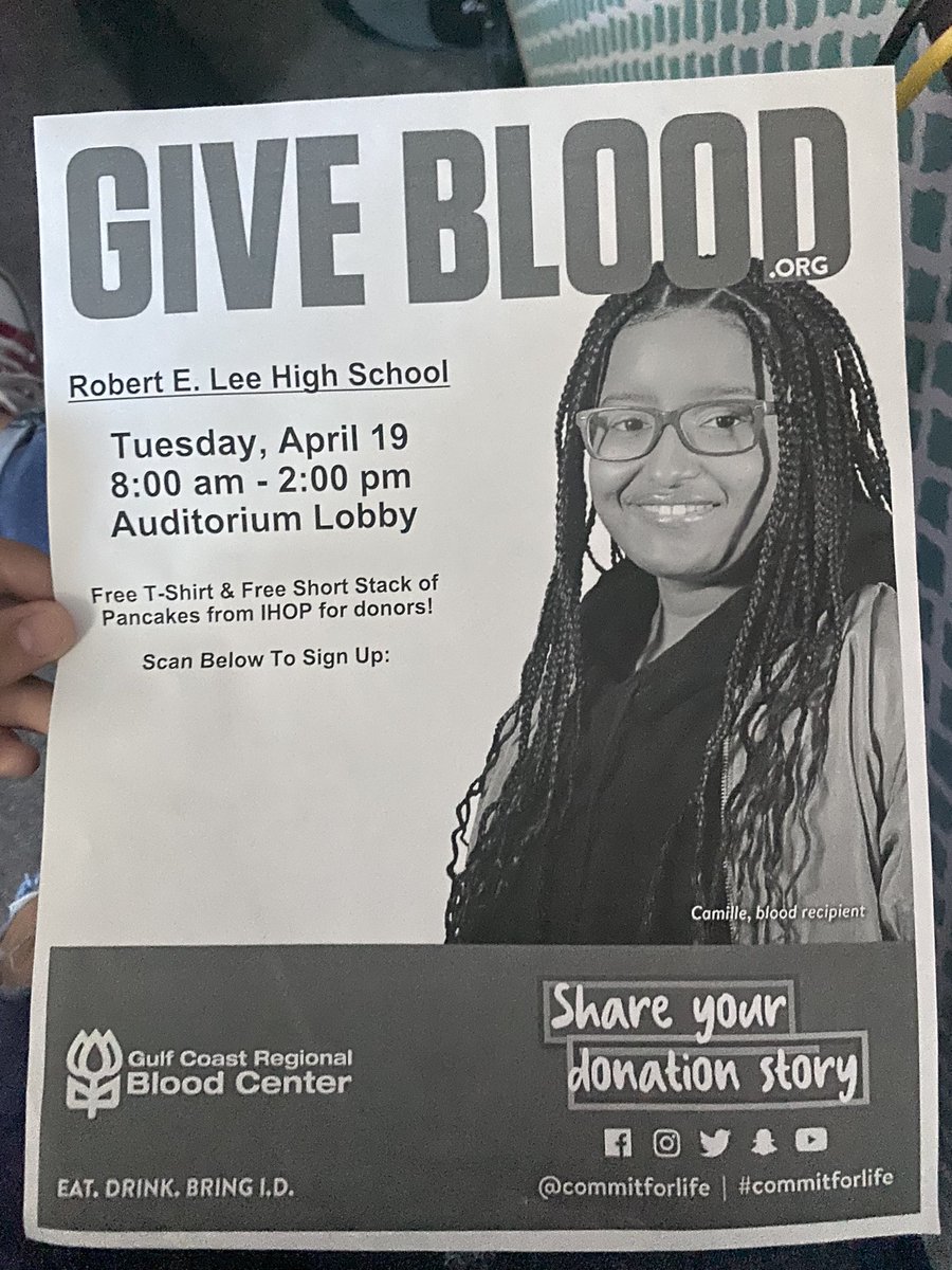 We will be having our last blood drive of the school year on April 19!! We will be doing sign ups this week and next week! Reminder if you donate twice your senior year you get a graduation cord!