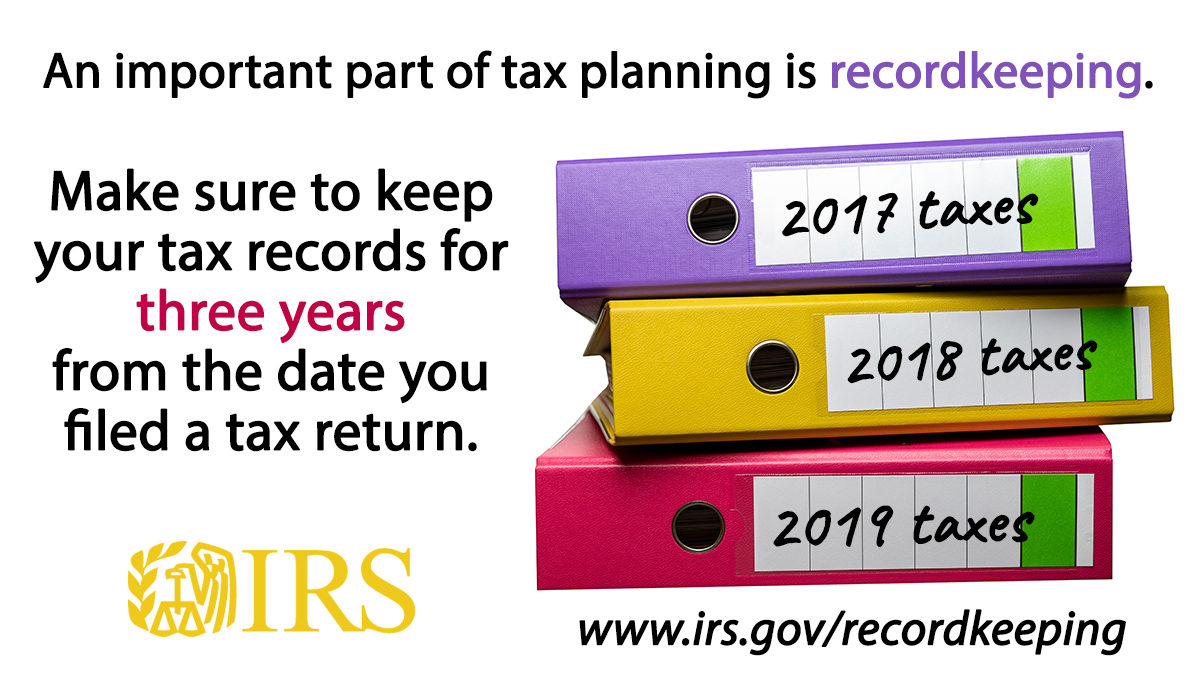 IRSnews on Twitter "IRSTaxTip Make sure to keep your tax records for three years from the