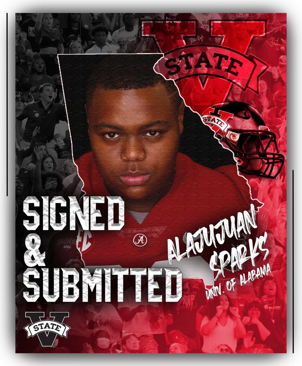 VState_Football's tweet photo. Let’s Welcome @alajujuann to Blazer Nation ‼️                                

🔴D iscipline 
⚫️O bedience                                                                      ⚪️G rit                                                           #KTF #SUBMITTED https://t.co/CV2kKr2DEs