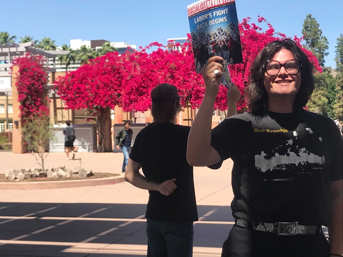 phxcommunists's tweet photo. Looking for a venue for #socialist ideas? We have comrades ready and willing to be on #asutempe campus every Wednesday!

Stop by and learn how to get involved in ending #capitalism. Hope to see you next week! https://t.co/HXXI9eQtKY