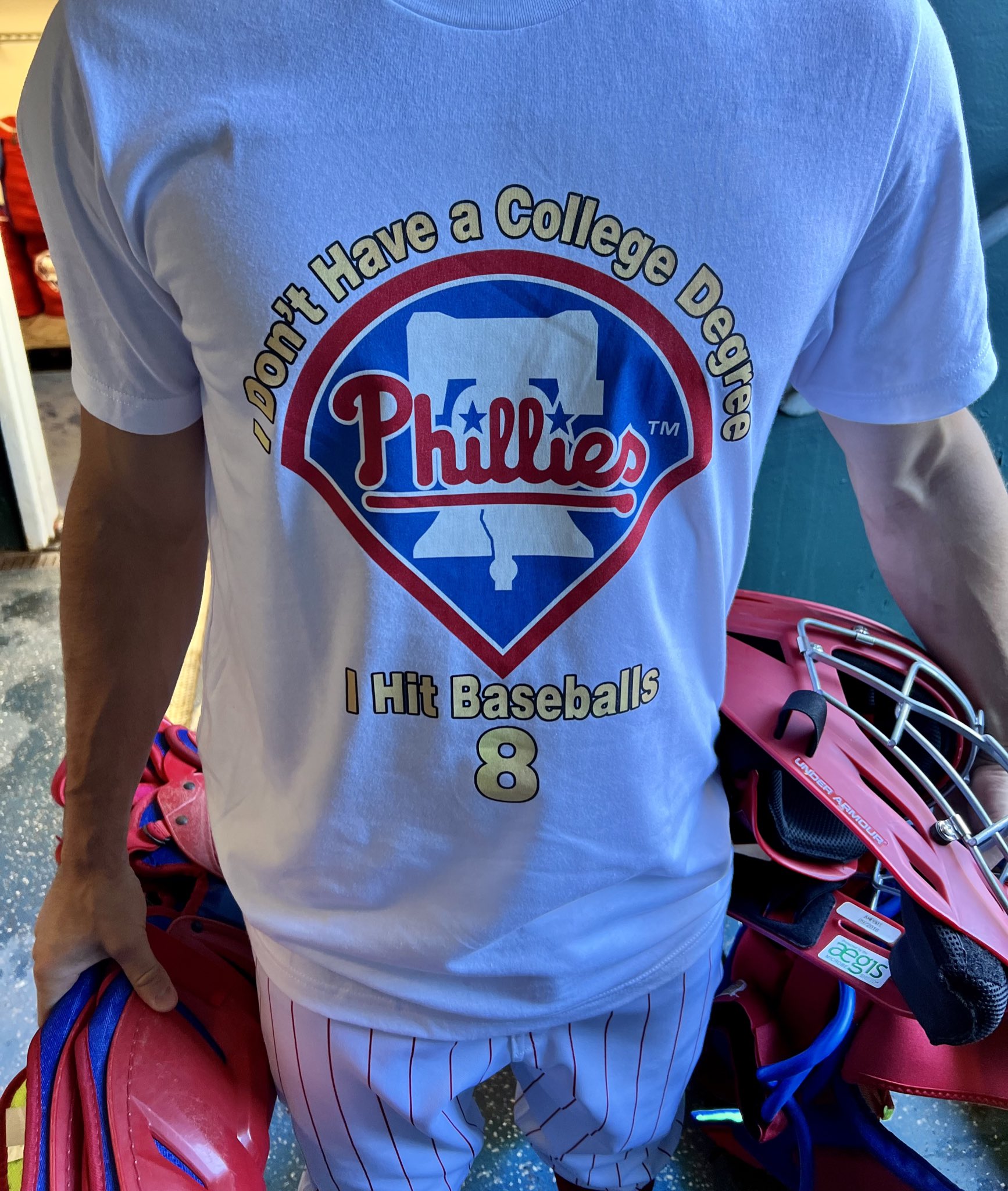 Todd Zolecki on X: #Phillies wearing these t-shirts on Openjng Day. Nick  Castellanos' words in his introductory news conference certainly resonated  inside and outside the clubhouse.  / X