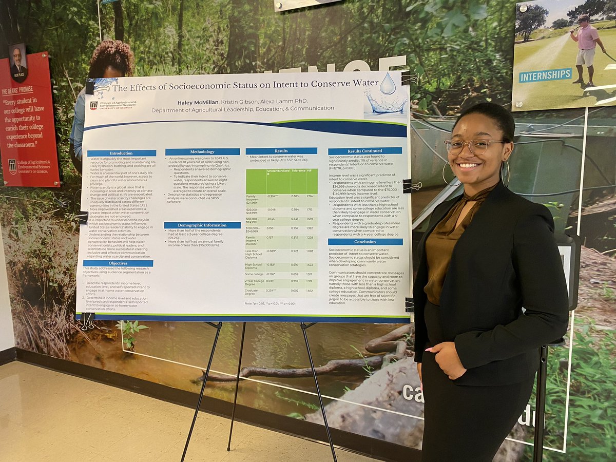 @UGAResearch undergrad Haley McMillan joined our lab and rocked the @UGA_CollegeofAg poster symposium! Kristin Gibson @alec_uga doc student was also an amazing mentor! #scicomm #waterconservation #lammlab #undergradresearch #futureresearchers