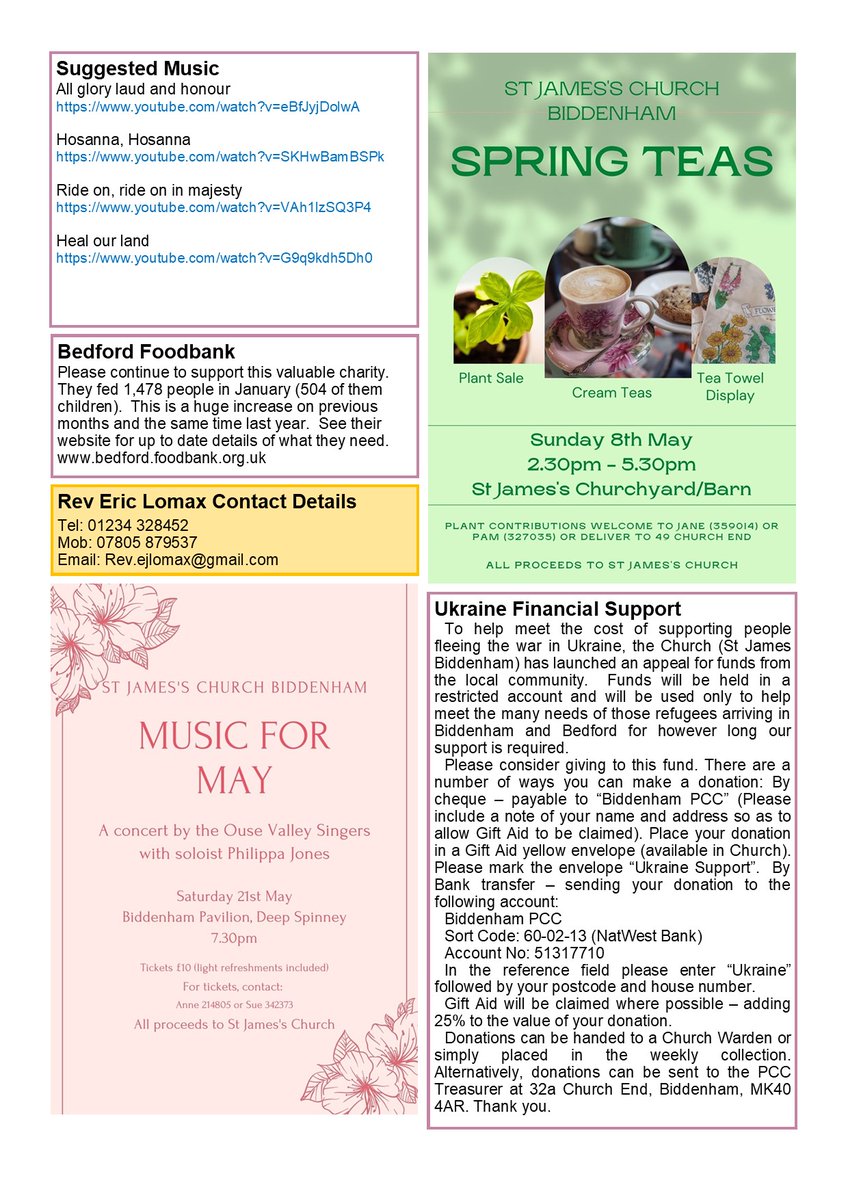 BiddenhamChurch's tweet image. News and message for Palm Sunday...