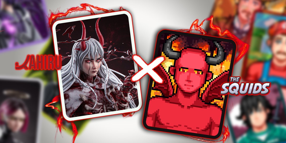 🦑 The Squids X Kahiru 👹

Giveaway : 🎊
3 x Kahiru WL spots
3 x 3  Squid inks winner

To enter:
➡️ Follow  
<a href="/TheSquids_NFT/">The Squids</a>
@Th3Networkk 
<a href="/kahiruNFT/">KAHIRU®</a> 
➡️Like ❤️, retweet ♻️ and tag friends
➡️ Notification 🔔 ON